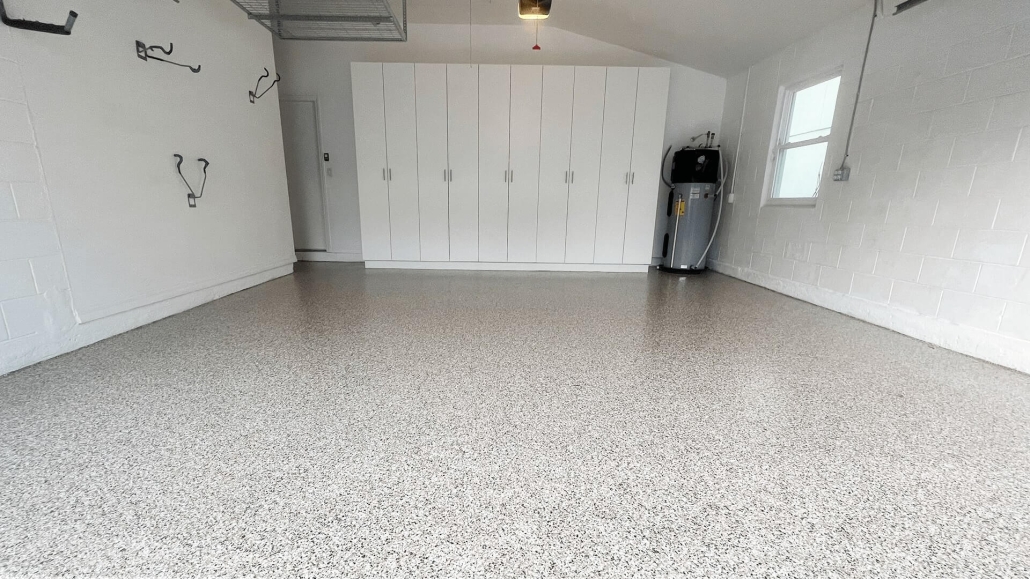 Picture of a Garage with epoxy flooring applied