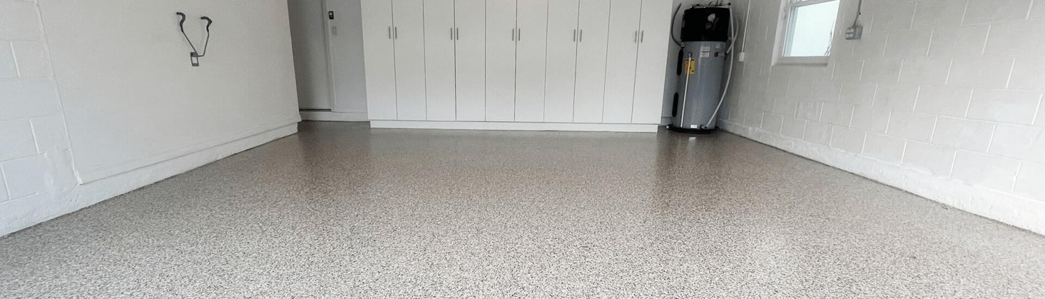 Picture of a Garage with epoxy flooring applied