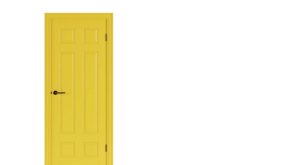 Picture of a yellow door painted by CT Pro Painting Services